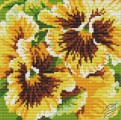 Cushion With Pansies III by Collection D'Art - 5097