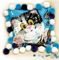 Cushion With Kitten I by RIOLIS - 1100