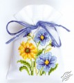 Blue/Yellow Flowers by Vervaco - PN-0146038