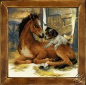 Foal and Puppy by RIOLIS - 0052-PT