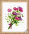 Bouquet with Sweet Peas by RIOLIS - 1606