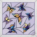 Cushion/Panel Stained Glass Window. Butterflies by RIOLIS - 1625